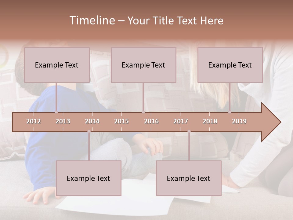 Beautiful Caucasian Family PowerPoint Template