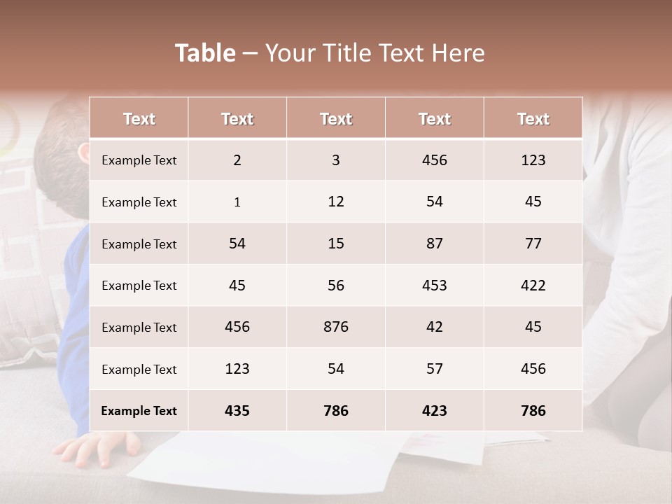 Beautiful Caucasian Family PowerPoint Template