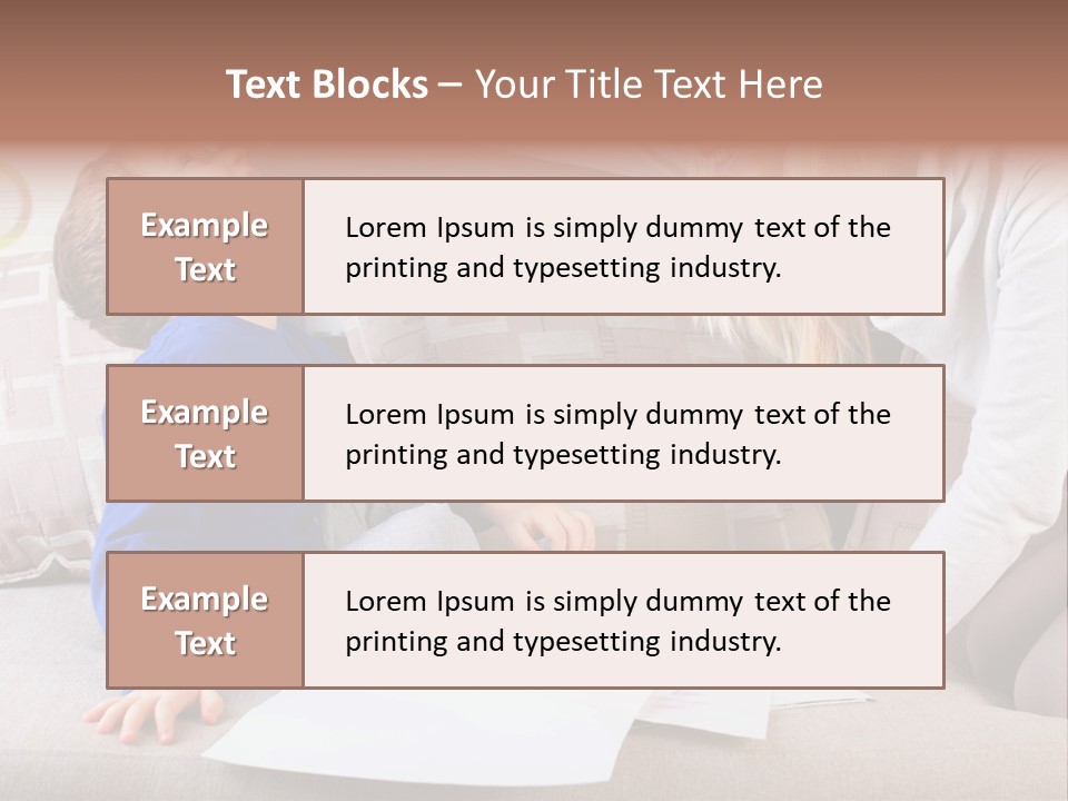 Beautiful Caucasian Family PowerPoint Template
