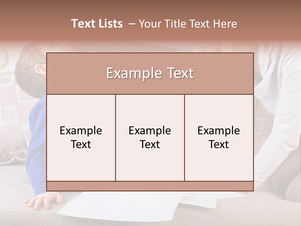 Beautiful Caucasian Family PowerPoint Template