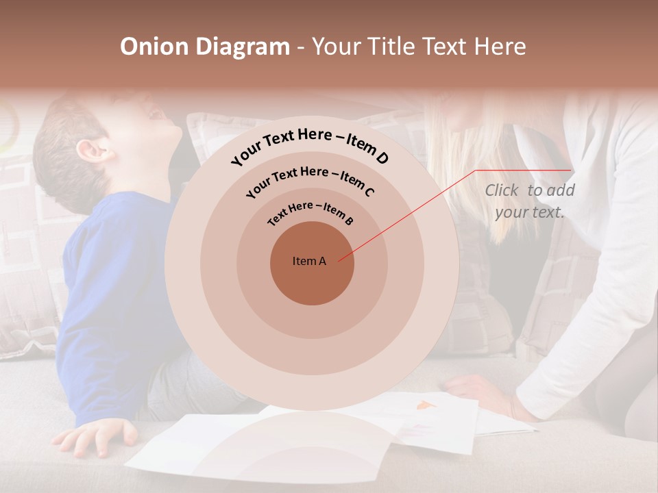 Beautiful Caucasian Family PowerPoint Template