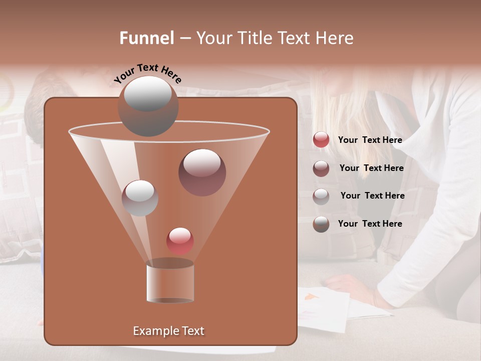 Beautiful Caucasian Family PowerPoint Template