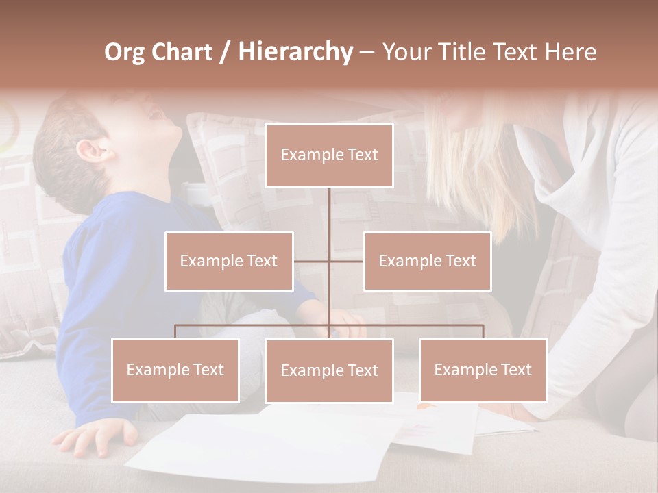 Beautiful Caucasian Family PowerPoint Template