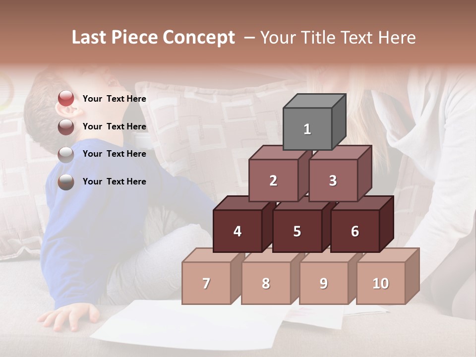 Beautiful Caucasian Family PowerPoint Template