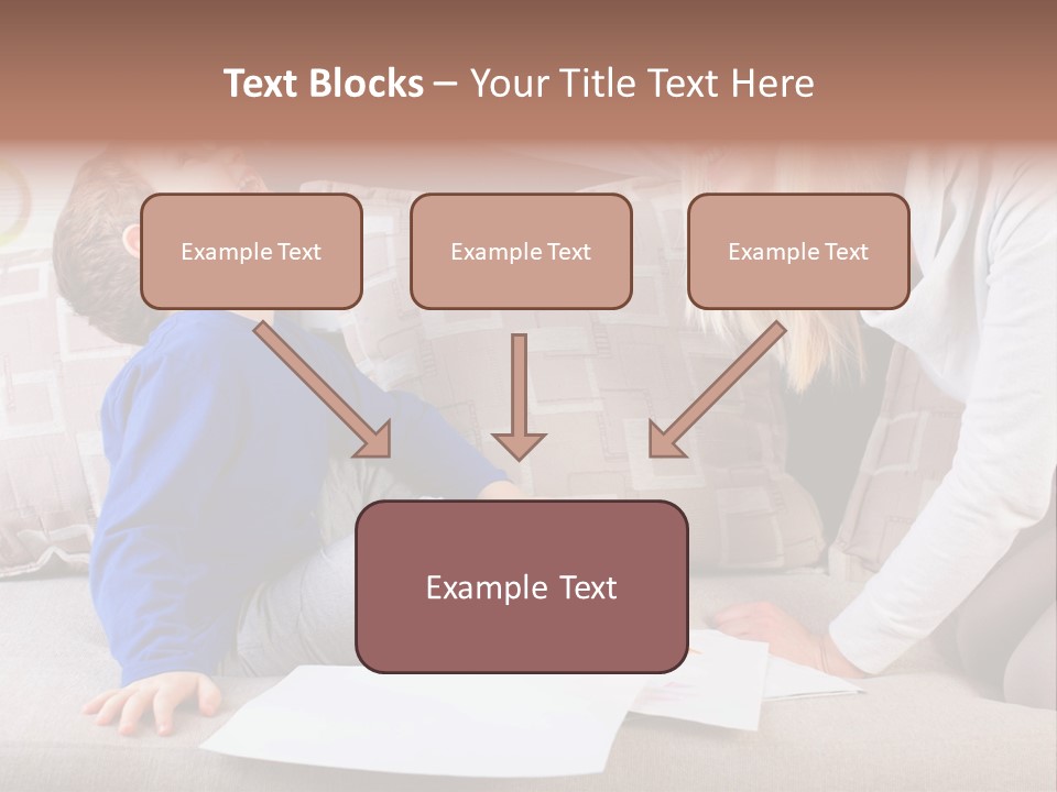 Beautiful Caucasian Family PowerPoint Template