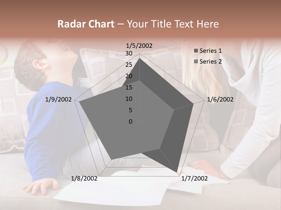 Beautiful Caucasian Family PowerPoint Template
