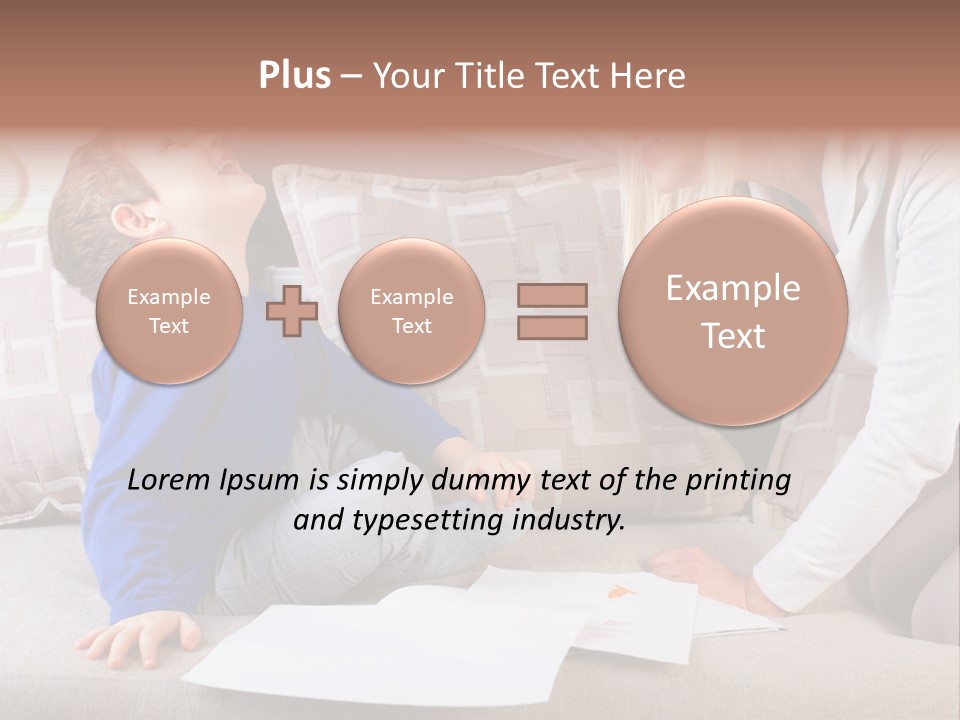 Beautiful Caucasian Family PowerPoint Template