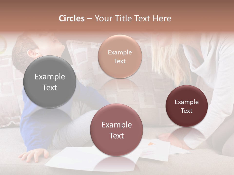 Beautiful Caucasian Family PowerPoint Template