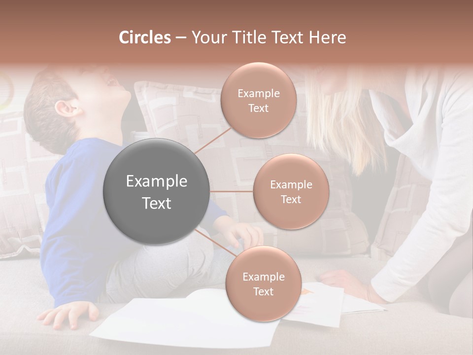 Beautiful Caucasian Family PowerPoint Template