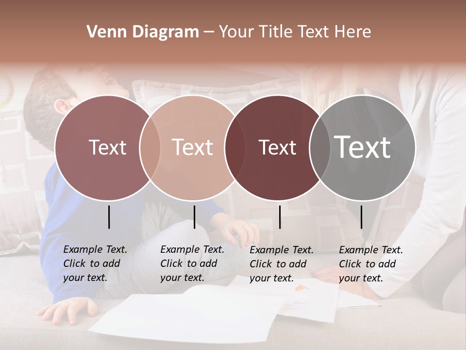 Beautiful Caucasian Family PowerPoint Template