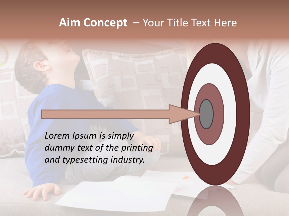 Beautiful Caucasian Family PowerPoint Template