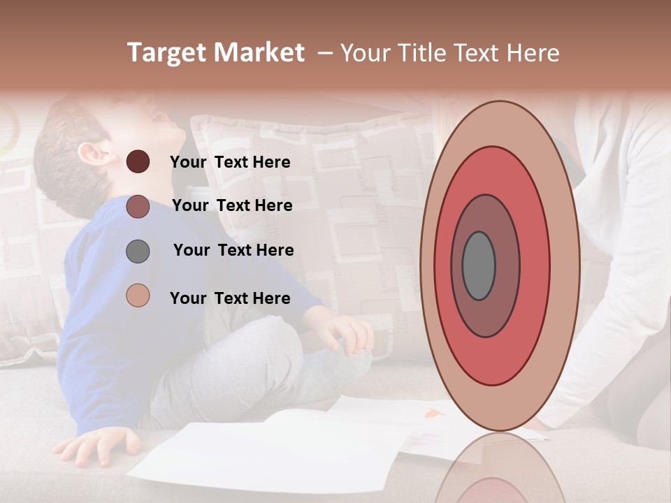 Beautiful Caucasian Family PowerPoint Template