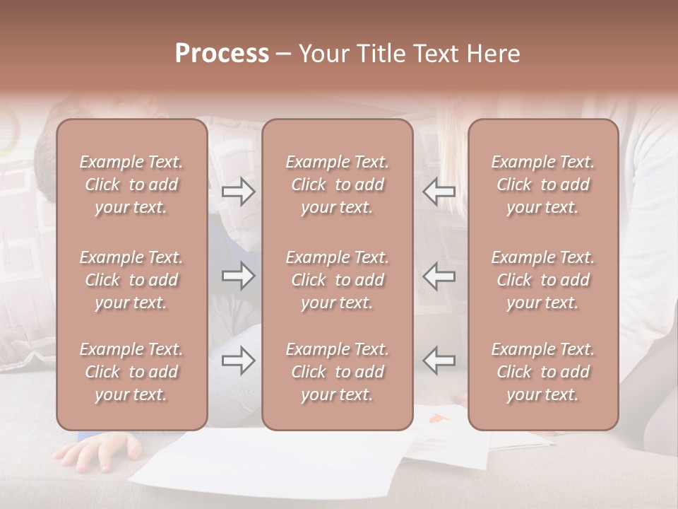 Beautiful Caucasian Family PowerPoint Template