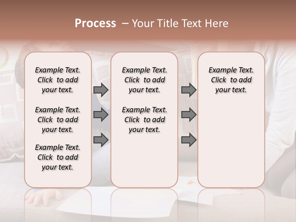 Beautiful Caucasian Family PowerPoint Template