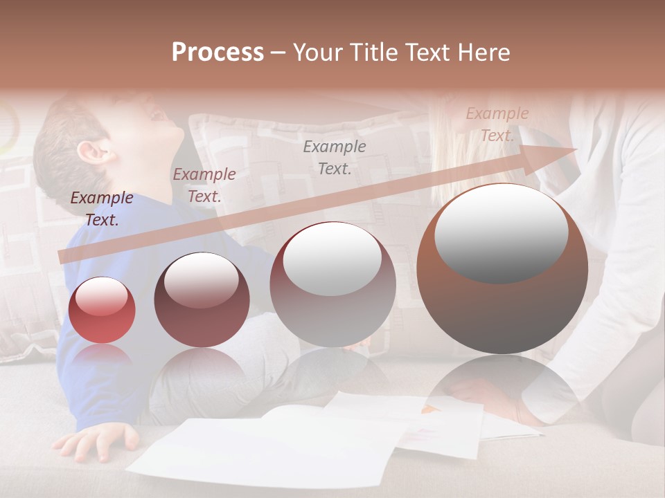 Beautiful Caucasian Family PowerPoint Template