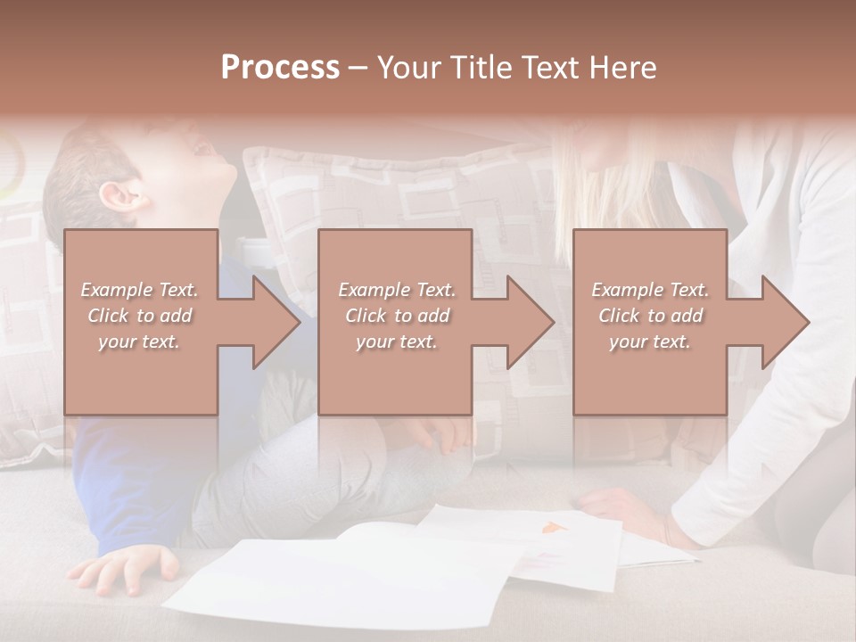 Beautiful Caucasian Family PowerPoint Template
