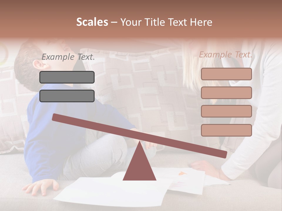 Beautiful Caucasian Family PowerPoint Template