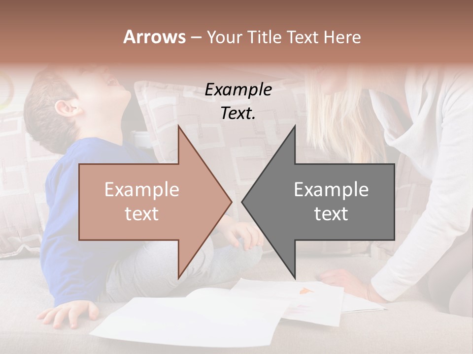 Beautiful Caucasian Family PowerPoint Template