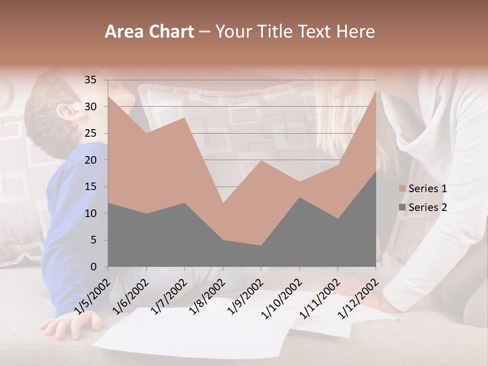 Beautiful Caucasian Family PowerPoint Template