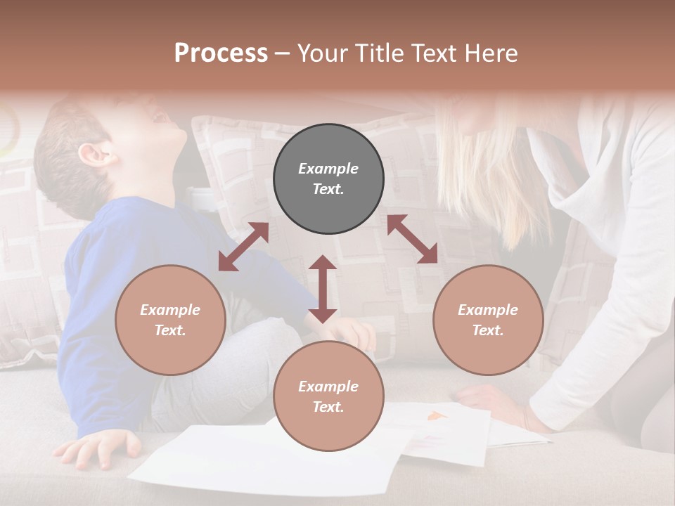 Beautiful Caucasian Family PowerPoint Template