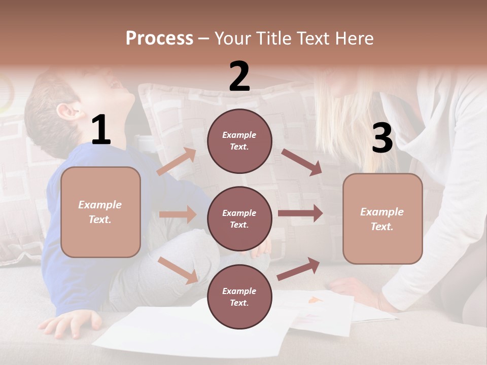 Beautiful Caucasian Family PowerPoint Template