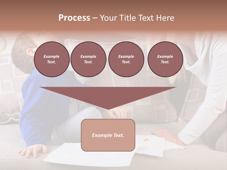 Beautiful Caucasian Family PowerPoint Template