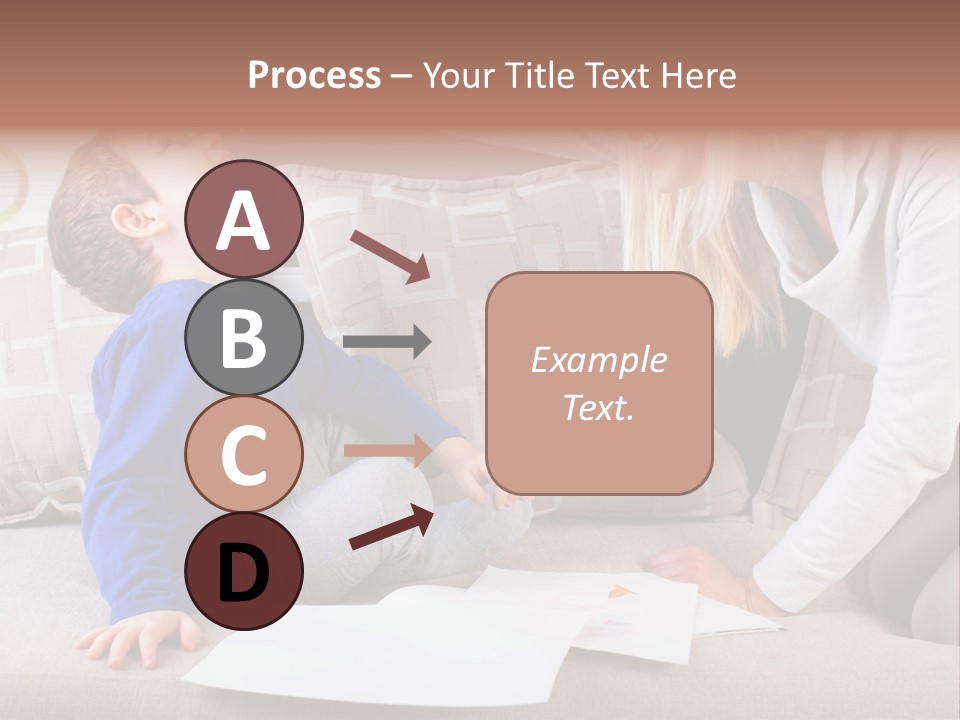 Beautiful Caucasian Family PowerPoint Template