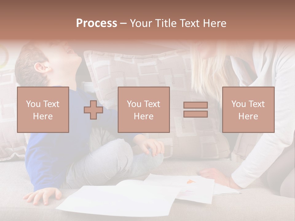 Beautiful Caucasian Family PowerPoint Template