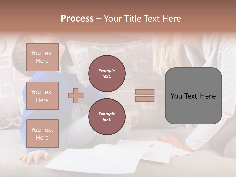 Beautiful Caucasian Family PowerPoint Template