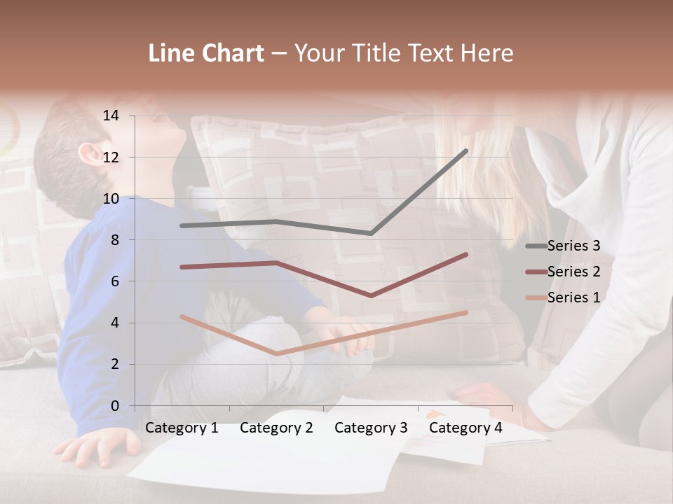 Beautiful Caucasian Family PowerPoint Template