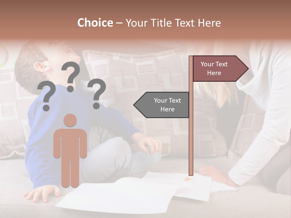 Beautiful Caucasian Family PowerPoint Template