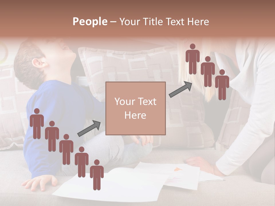 Beautiful Caucasian Family PowerPoint Template