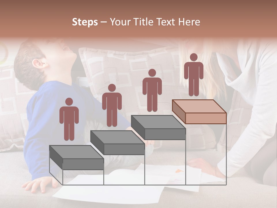 Beautiful Caucasian Family PowerPoint Template