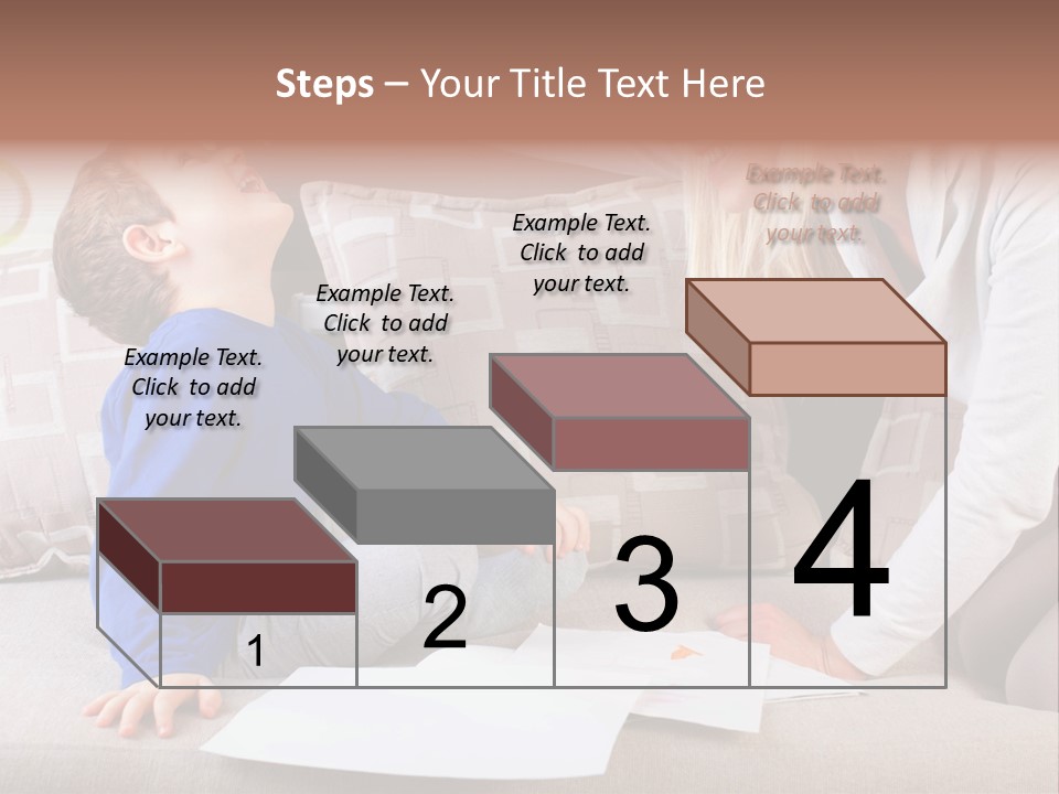 Beautiful Caucasian Family PowerPoint Template