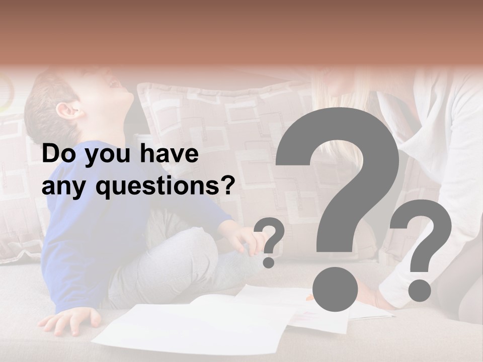 Beautiful Caucasian Family PowerPoint Template