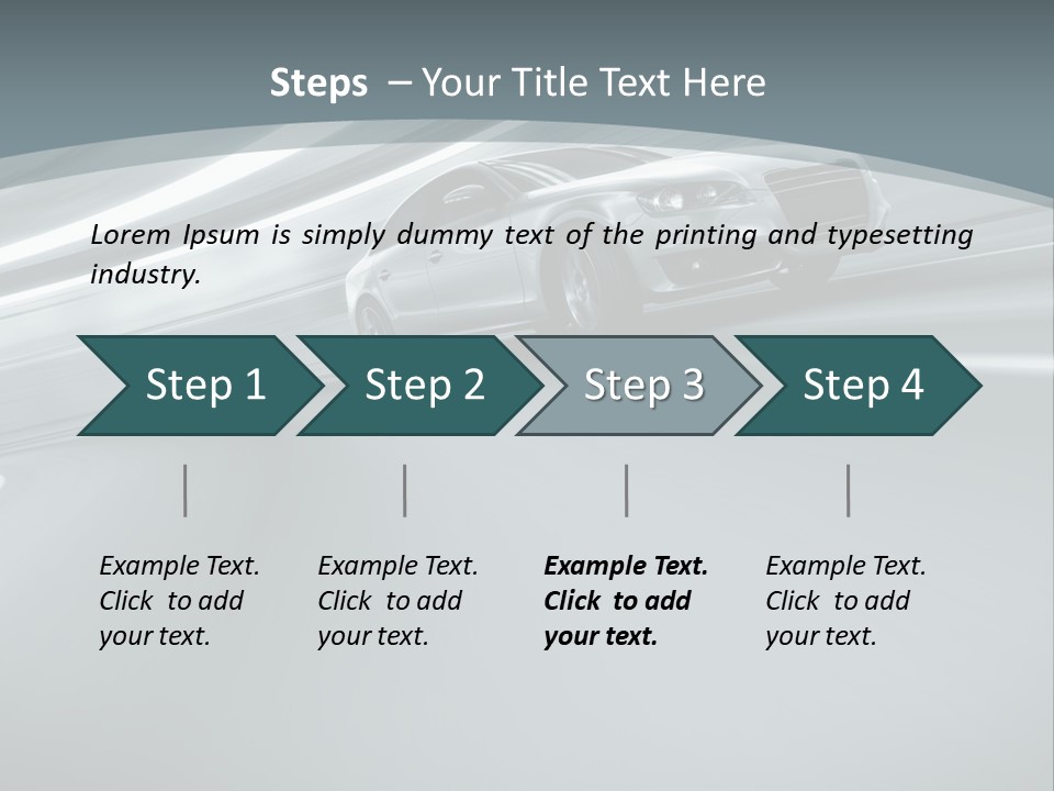 Speed Sportscar Transport PowerPoint Template
