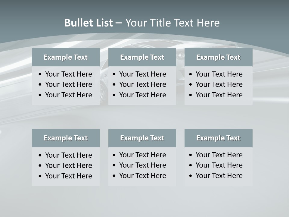 Speed Sportscar Transport PowerPoint Template
