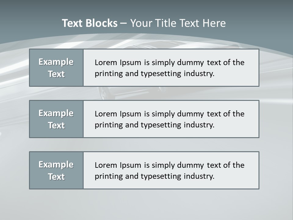 Speed Sportscar Transport PowerPoint Template