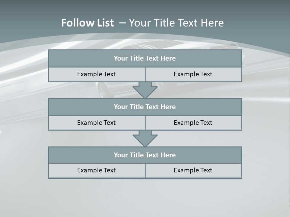 Speed Sportscar Transport PowerPoint Template