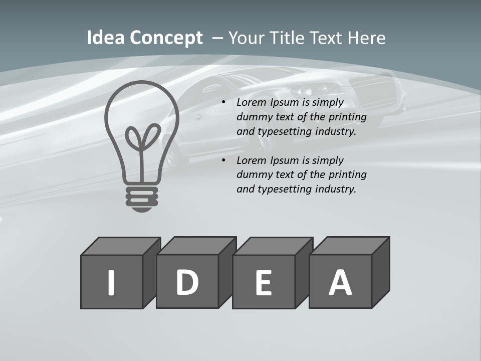 Speed Sportscar Transport PowerPoint Template