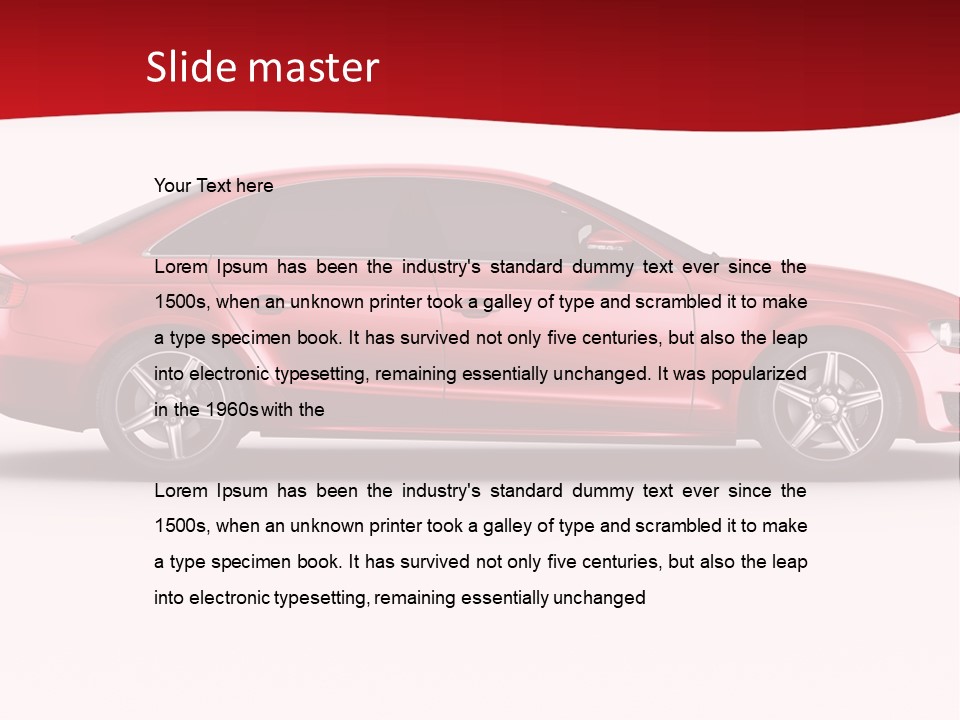 Sedan Sportscar Luxury PowerPoint Template