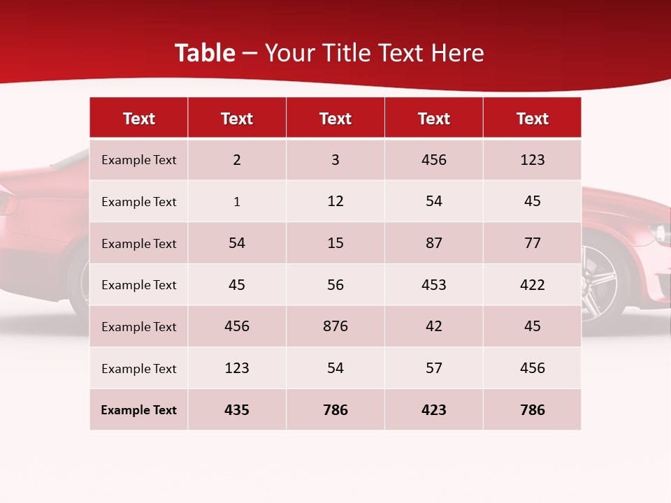 Sedan Sportscar Luxury PowerPoint Template