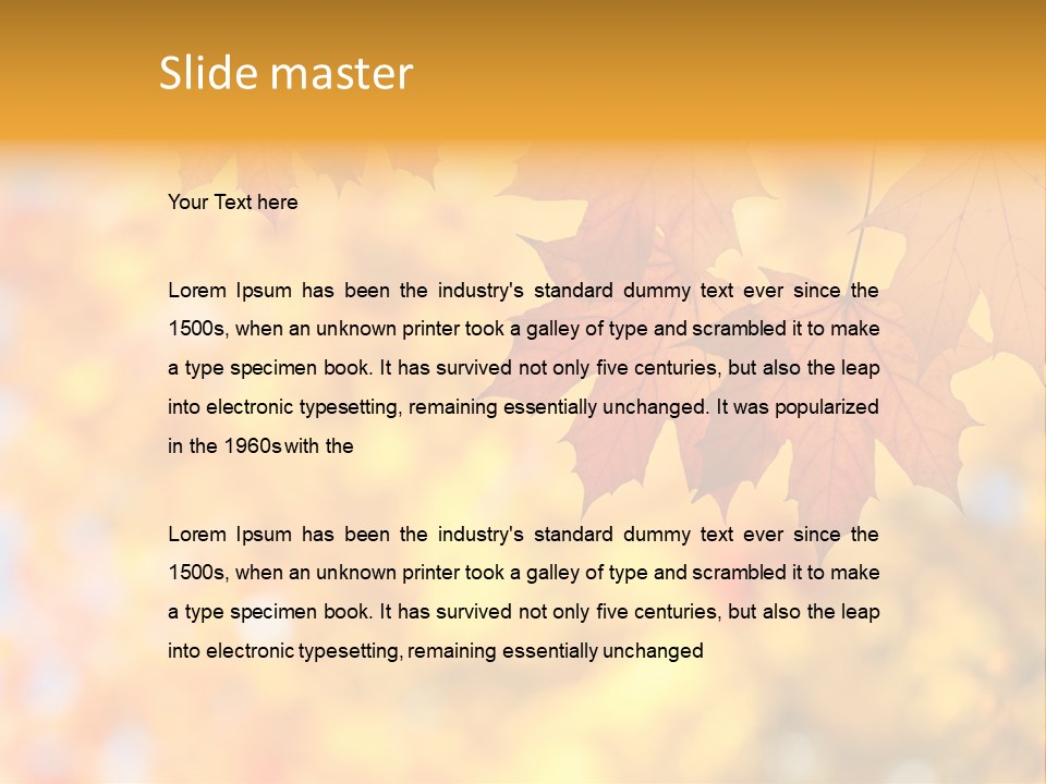Beauty Autumnal Fall PowerPoint Template