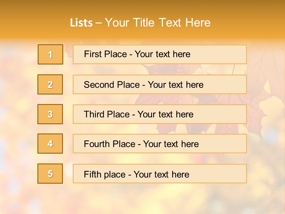 Beauty Autumnal Fall PowerPoint Template