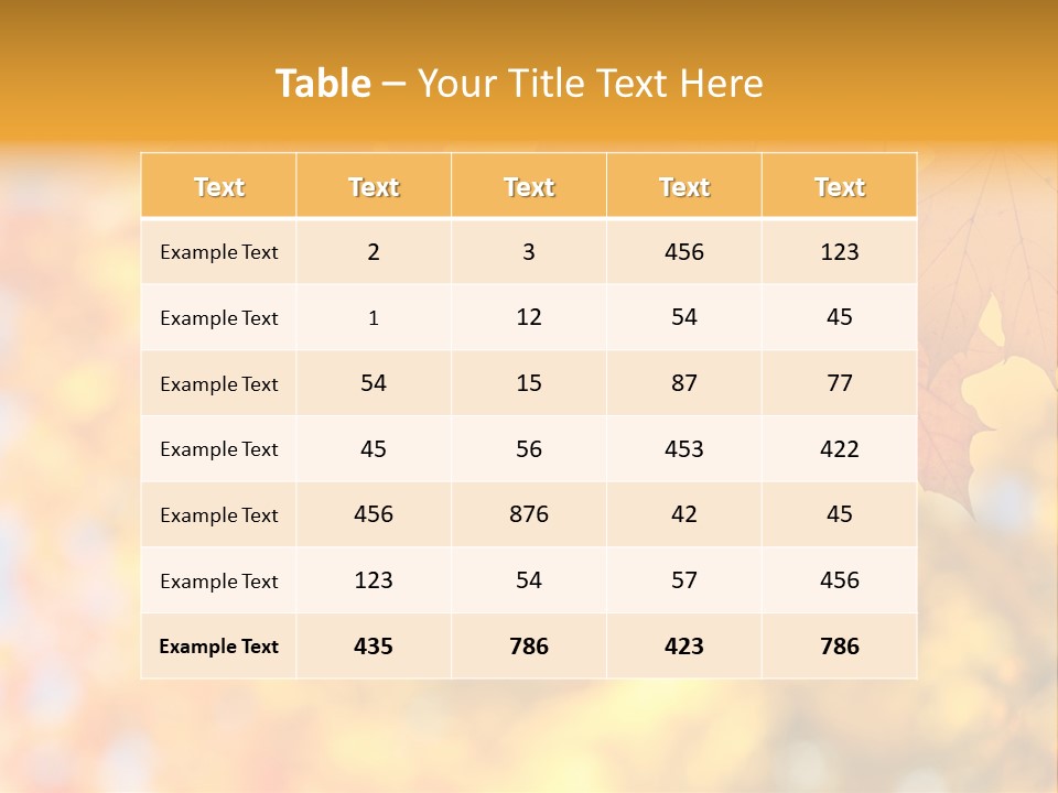 Beauty Autumnal Fall PowerPoint Template