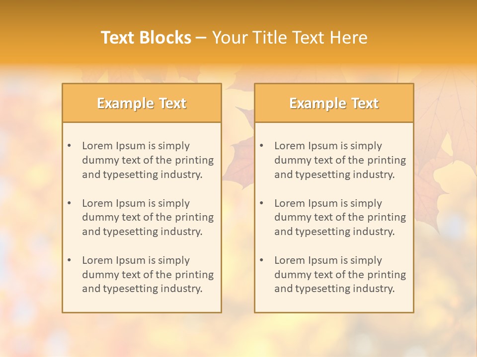 Beauty Autumnal Fall PowerPoint Template