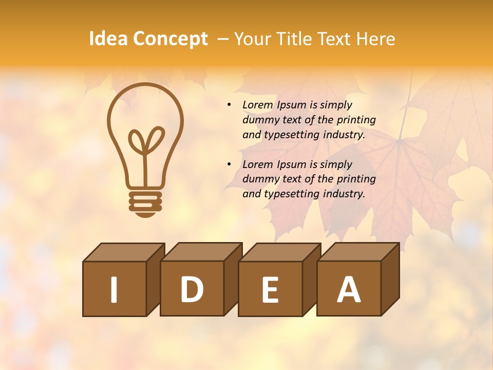Beauty Autumnal Fall PowerPoint Template