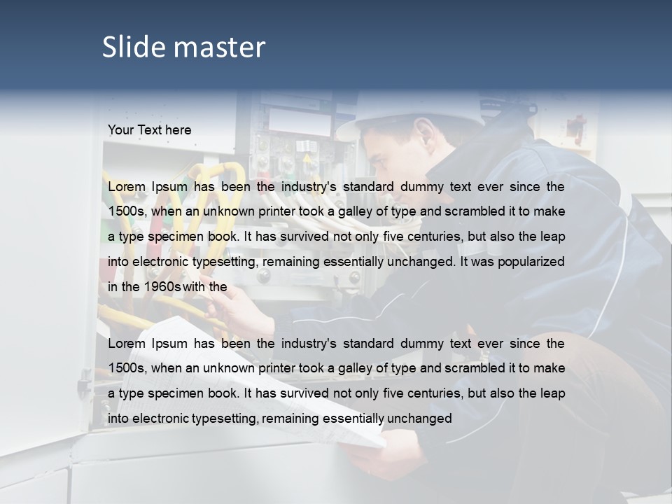 Adjustment Assembling Engineer PowerPoint Template