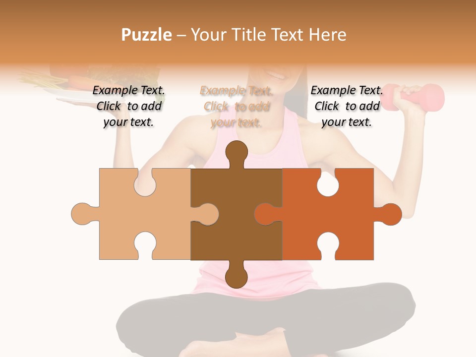 White Plate Happy PowerPoint Template