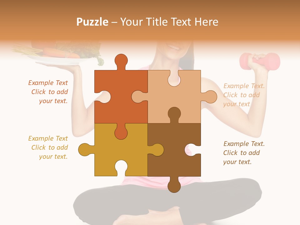 White Plate Happy PowerPoint Template